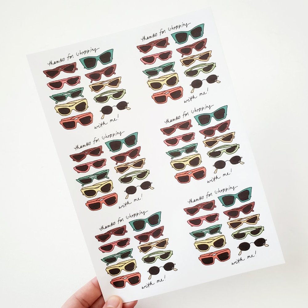 LB017 Summer Sunglasses Sticker [Price Firm] - Picture 3 of 7
